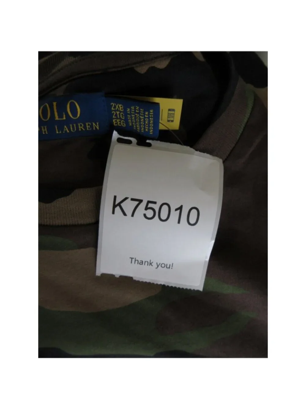 Polo Ralph Lauren Shirt 2XB Big Camo Pocket Tee Pullover Single Stitch